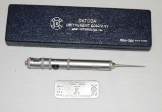 Vintage Datcon Instrument Company Kwik Chek Hole Gauge 20 With Case Watchmaker