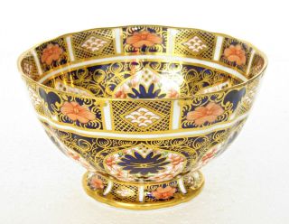 Vintage 1st Quality Royal Crown Derby Bowl,  Old Imari 1128,  Fluted,  Dated 1939