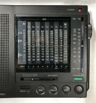 Sony ICF - 7601 Radio 12 - Band Receiver FM/MW/SW Analog Portable Vintage Antenna 2