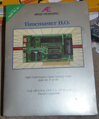 Applied Engineering Timemaster H.  O.  Clock Card Apple Iie Ii Ii,  Box Vintage