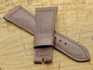 Omega Vintage Nos Gents Brown Calfskin Leather Watch Band 22mm Short
