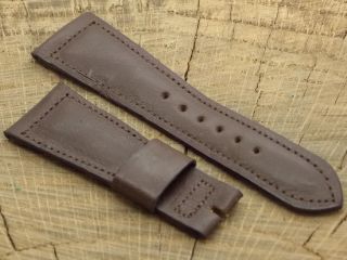 Omega Vintage NOS Gents Brown Calfskin Leather Watch Band 22mm Short 2