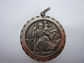 Vintage Georg Jensen Solid Silver 925 St Christopher Pendant