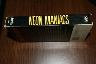 VINTAGE VHS Neon Maniacs 1985 1986 Lightning Video 1987 Horror Gore Slasher Cult 4