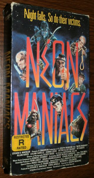 VINTAGE VHS Neon Maniacs 1985 1986 Lightning Video 1987 Horror Gore Slasher Cult 7
