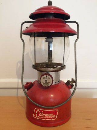 Vintage 1967 Coleman Model 200a Red Lantern