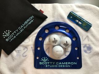 Scotty Cameron RARE - Blue Milled Putting Cup,  3 ProV1x,  Teal Putting Path 2