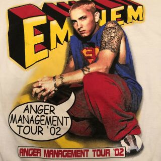 Vintage Eminem Anger Management T - Shirt 2002 Ludacris Xzibit Rap Hip Hop Size Xl