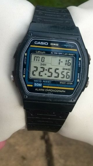 Casio W - 24 Marlin Vintage Lcd Digital Watch