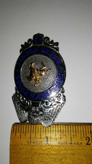Vintage SHERIFF ' S POSSE BADGE GRANT COUNTY,  N.  M.  - L.  A.  Stamp & Staty - OBSOLETE 5