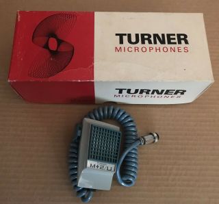 Rare Vintage Turner M,  2/u Cb Ham Radio Handheld Microphone 4 - Pin