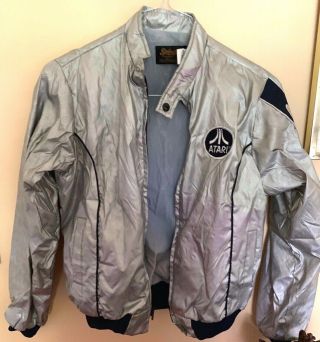 Vintage 80s Atari Rare Silver Swingster 2077 Mail Away Lined Jacket Youth Xl
