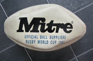 Vintage Mitre Grand Slam Rugby World Cup Ball 1987 Size 5.