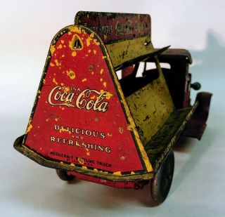 Vintage toy,  pressed steel Coca - Cola truck,  MetalCraft,  St.  Louis,  old 4