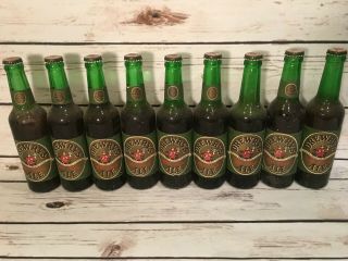 Vtg 40s 9 Drewrys Old Stock Ale Beer Bottles Tavern South Bend Indiana