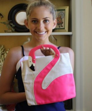 Kate Spade Pardon Flamingo Jocelyn Leather Bag Clutch Purse Ultra Rare
