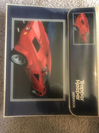 Vintage 80s Trapper Keeper Lamborghini (countach?) Paper Inside