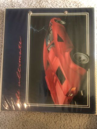 Vintage 80s Trapper Keeper Lamborghini (Countach?) PAPER INSIDE 2