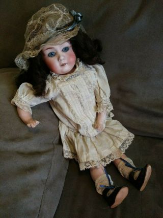 1910 Antique Doll Leather Jointed Open Mouth Teeth Dainty Dorothy Sears Germany