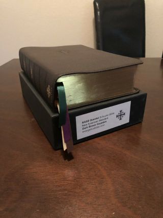 Schuyler Nasb Quentel “the Brick” Rare,  Oop Brown Goatskin Bible