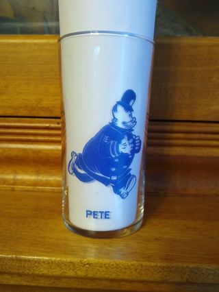 VINTAGE PEPSI PETE PROMO GLASS WITH THE LIBBEY LOGO ON THE BOTTOM A 430 2