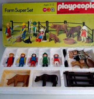 Playmobil Playpeople Vintage Farm Set 1780 Boxed Rare Marx Toys