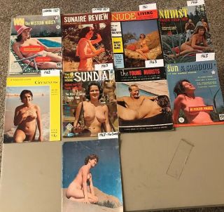 Nine (9) Nudist Magazines (late 1950’s - 1963)