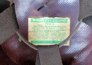 Vintage MSA Skullgard Type K Fiberglass Hard Hat 5