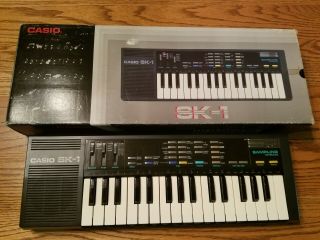 Vintage Casio Sk - 1 Sampling Keyboard With Box