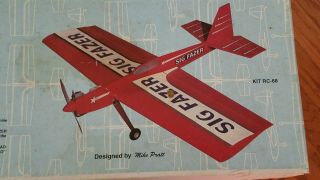 Vintage Sig Models Balsa Wood Rc Airplane Model Kit: Fazer