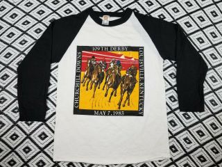Vintage 1983 Kentucky Derby T Shirt Raglan,  Cool,  Horse Racing,  Sm/m