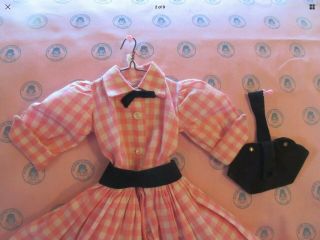 Vintage Tagged Alexander Cissy Pink Gingham Dress Belt Purse 5