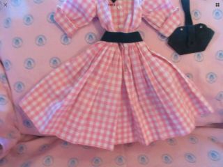 Vintage Tagged Alexander Cissy Pink Gingham Dress Belt Purse 6