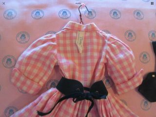 Vintage Tagged Alexander Cissy Pink Gingham Dress Belt Purse 7