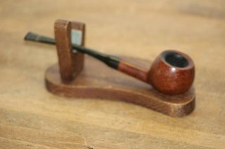Vintage " Sasieni Fantail 38a " Briar Wood Tobacco Pipe,  Made In England W/stand