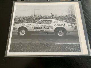 Vintage Nhra Tasca Ford Cobra Jet 8x10 B&w Photo