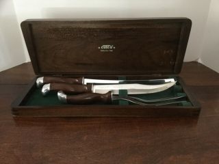 Vtg Cutco Deluxe 3 Piece Carving Knife Set 1011,  1012,  1013