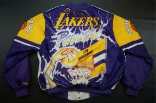 Rare Vtg Chalk Line Los Angeles Lakers Fanimation Power Showtime Jacket 90s Xl