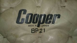 Hockey vintage goalie equipment Cooper BP21.  60s leather chest protector 3