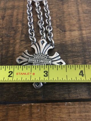 Rare Harley Davidson Heavy Necklace Sterling Silver Celtic Cross 110gm 6