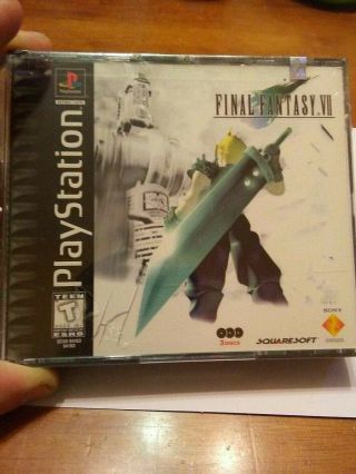 Final Fantasy Vii 7 Ps1 Playstation 1 Factory Rare Misprint Black Label