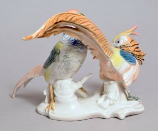 LARGE VINTAGE KARL ENS GERMAN PORCELAIN BIRD GROUP FIGURE 3