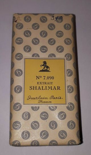 Vintage Box Guerlain Shalimar Perfume Extrait No 7.  090