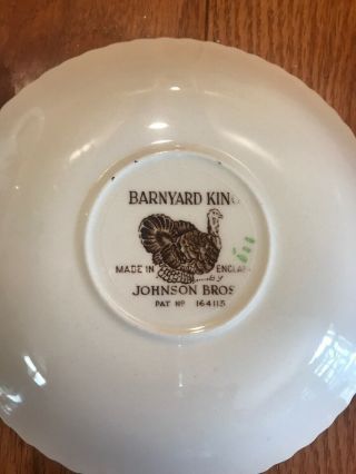 JOHNSON Brothers Barnyard King TURKEY Set Of 6 CUPS and SAUCERS Vintage 4