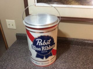 Vintage Pabst Blue Ribbon Beer Metal Cooler Alaskan Rare Htf