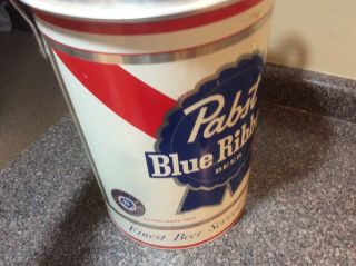 Vintage Pabst Blue Ribbon Beer Metal Cooler Alaskan Rare HTF 4