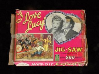 2 Rare Vintage I Love Lucy Tower Press Jig - Saws 1950 ' s Jigsaw 2
