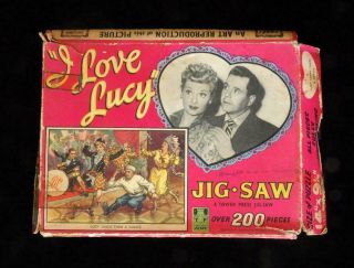2 Rare Vintage I Love Lucy Tower Press Jig - Saws 1950 ' s Jigsaw 3