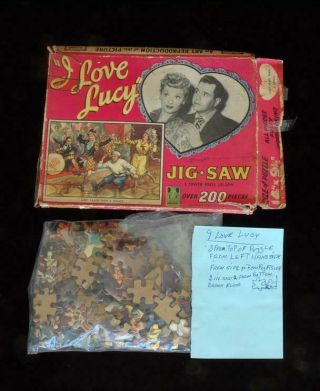 2 Rare Vintage I Love Lucy Tower Press Jig - Saws 1950 ' s Jigsaw 4