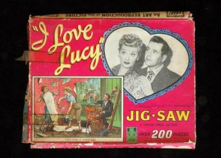 2 Rare Vintage I Love Lucy Tower Press Jig - Saws 1950 ' s Jigsaw 5